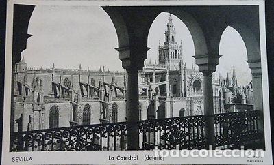 Postales: ANTIGUA POSTAL DETALLE DE LA CATEDRAL DE SEVILLA ANDALUCIA POSTCARD CC04031
