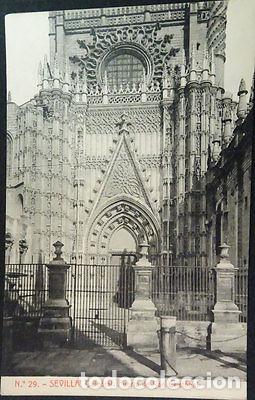 Postales: ANTIGUA POSTAL CATEDRAL DE SEVILLA PUERTA DE SAN CRISTOBAL POSTCARD CC04008