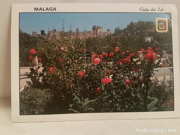 Postales: antigua postal malaga costa del sol alcazaba jardines de puerta oscura 1988 circulada