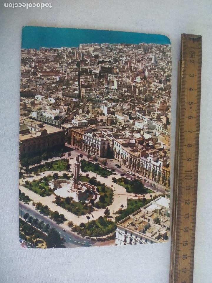 Postales: POSTAL. N&ordm; 224, CADIZ VISTA AEREA, CIRCULADA DIRIGIDA A MONSE&Ntilde;OR AMARO SAN ROMAN. POSTCARD