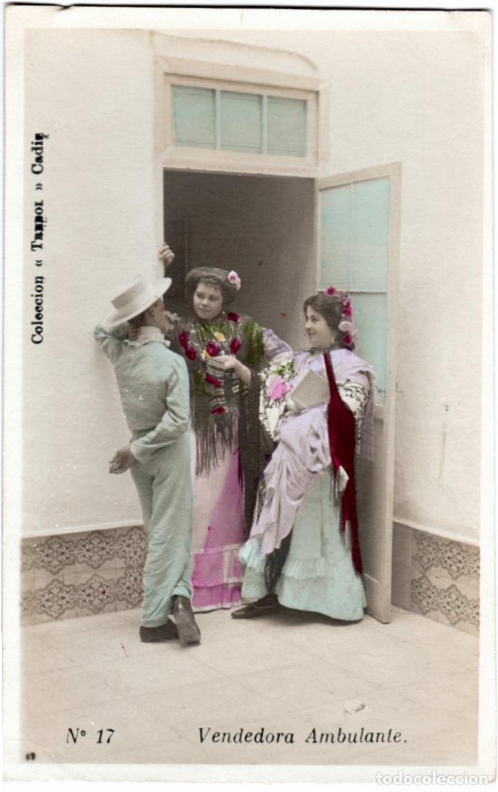 Postcards: PRECIOSA POSTAL - CADIZ - VENDEDORA AMBULANTE - COLECCION TREBOL - N&ordm;. 17