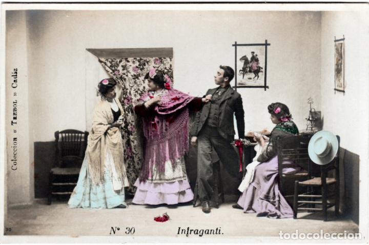 Postcards: PRECIOSA POSTAL - CADIZ - INFRAGANTI - COLECCION TREBOL - N&ordm;. 30