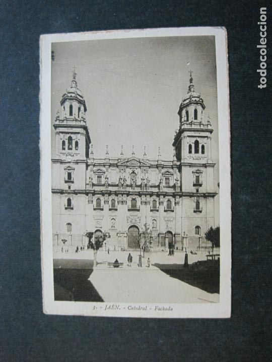 Postales: JAEN-CATEDRAL-FACHADA-ROISIN-3-POSTAL ANTIGUA-(73.908)