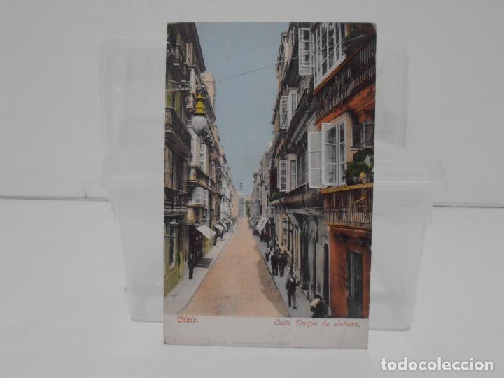 Postales: ANTIGUA POSTAL, CADIZ, CALLE DUQUE DE TETUAN, UNION POSTAL DE CORREOS