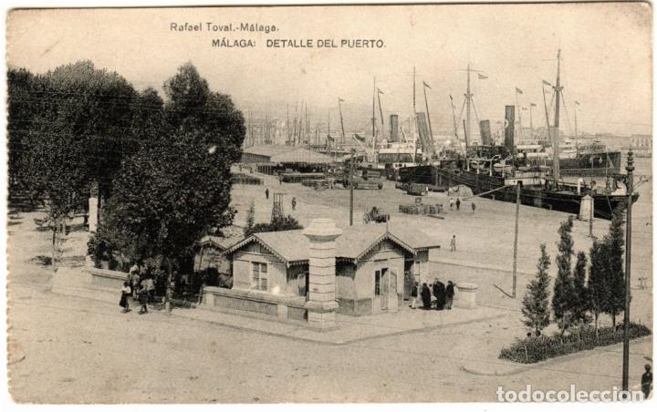 Postales: BONITA POSTAL - MALAGA - DETALLE DEL PUERTO - RAFAEL TOVAL