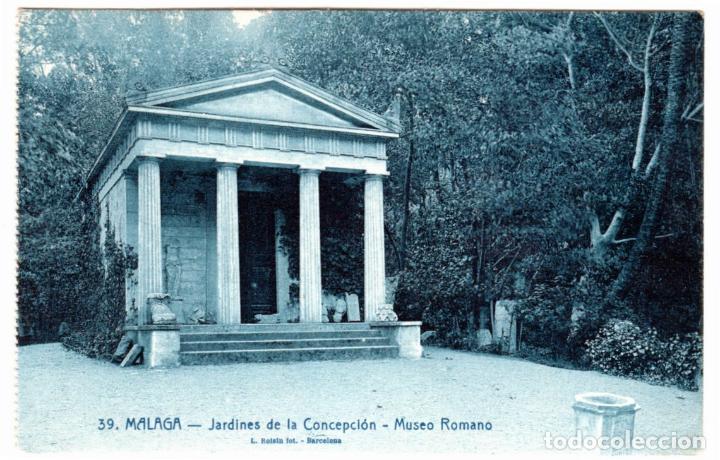 Postales: BONITA POSTAL - MALAGA - JARDINES DE LA CONCEPCION - MUSEO ROMANO