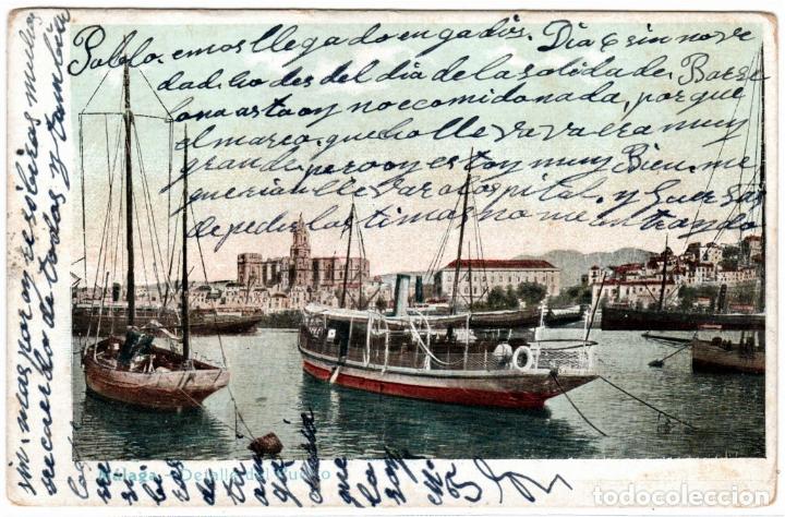 Cartoline: PRECIOSA POSTAL - MALAGA - DETALLE DEL PUERTO