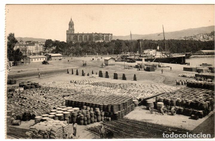 Postales: BONITA POSTAL - MALAGA - EL PUERTO Y LA CATEDRAL