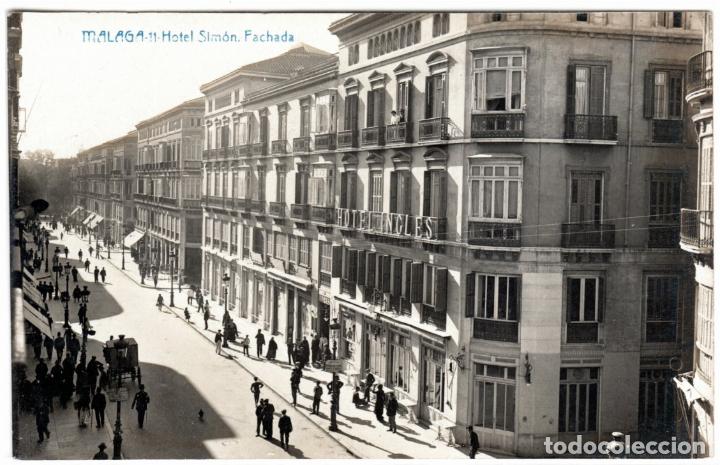 Postales: PRECIOSA POSTAL - MALAGA - HOTEL SIMON - FACHADA - EDICION ESPECIAL