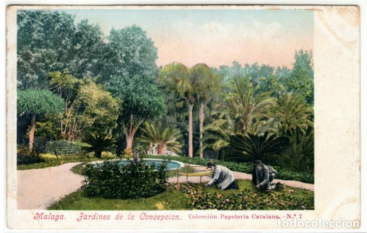 Postales: PRECIOSA POSTAL - MALAGA - JARDINES DE LA CONCEPCION - COLECCION PAPELERIA CATALANA N&ordm;. 7