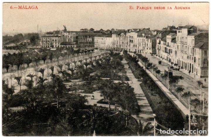 Postales: BONITA POSTAL - MALAGA - EL PARQUE DESDE LA ADUANA