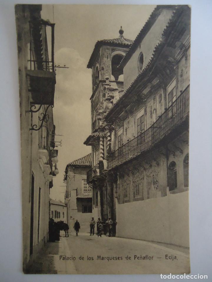 Postales: POSTAL DE ECIJA , PALACIO DE LOS MARQUESES DE PE&Ntilde;AFLOR