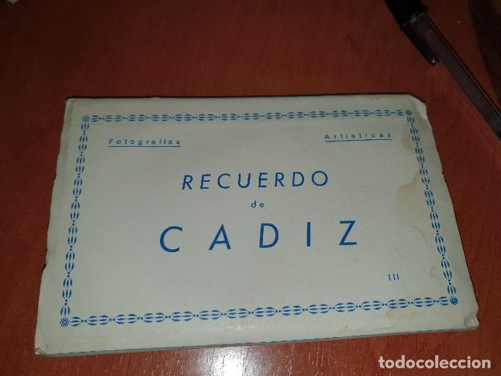 Postales: Recuerdo de cadiz, bloc de fuelle con postales fotograficas, ed. Arribas, 15 x 9 cm.