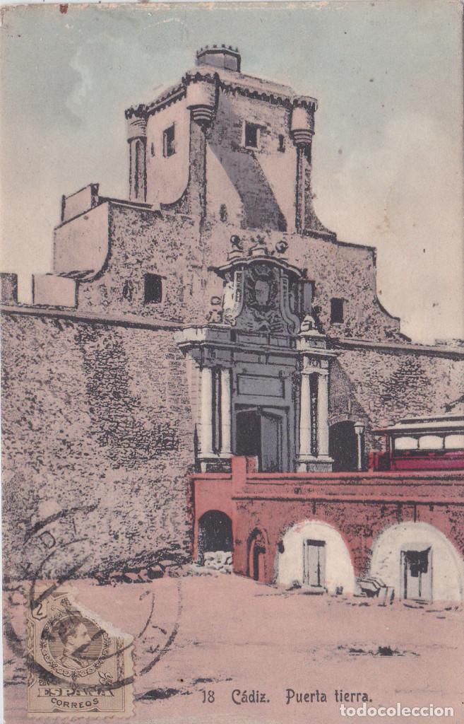 Postales: C&Aacute;DIZ - PUERTA TIERRA - Foto 1