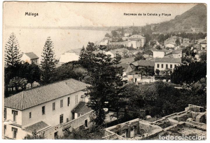 Postales: BONITA POSTAL - MALAGA - RECREOS DE LA CALETA Y PLAYA