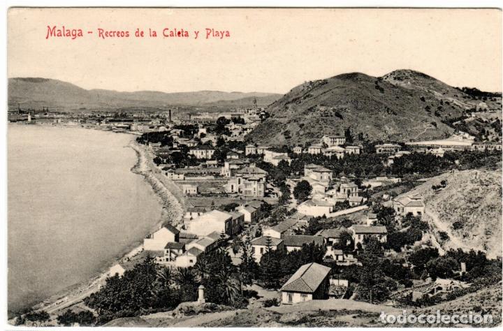 Postales: BONITA POSTAL - MALAGA - RECREOS DE LA CALETA Y PLAYA
