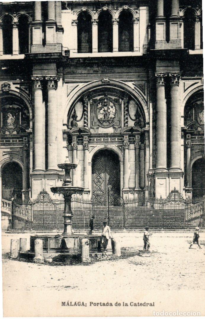 Postales: PRECIOSA POSTAL - MALAGA - PORTADA DE LA CATEDRAL - EDICION FIN DE SIGLO