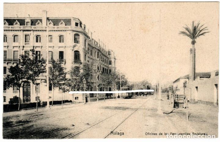 Cartoline: BONITA POSTAL - MALAGA - OFICINAS DE LOS FERRO-CARRILES ANDALUCES - F.J.F. 54