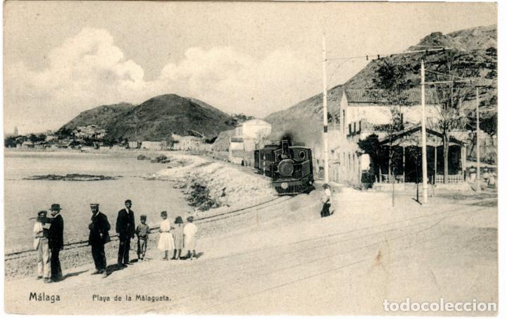 Postales: PRECIOSA POSTAL - MALAGA - PLAYA DE LA MALAGUETA