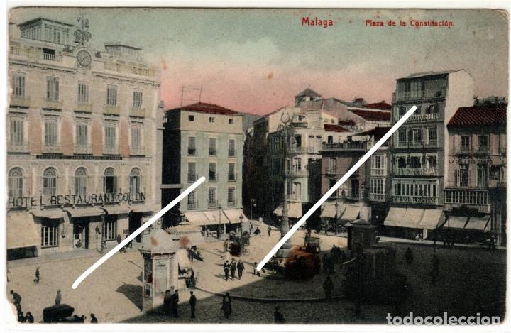 Postcards: PRECIOSA POSTAL - MALAGA - PLAZA DE LA CONSTITUCION