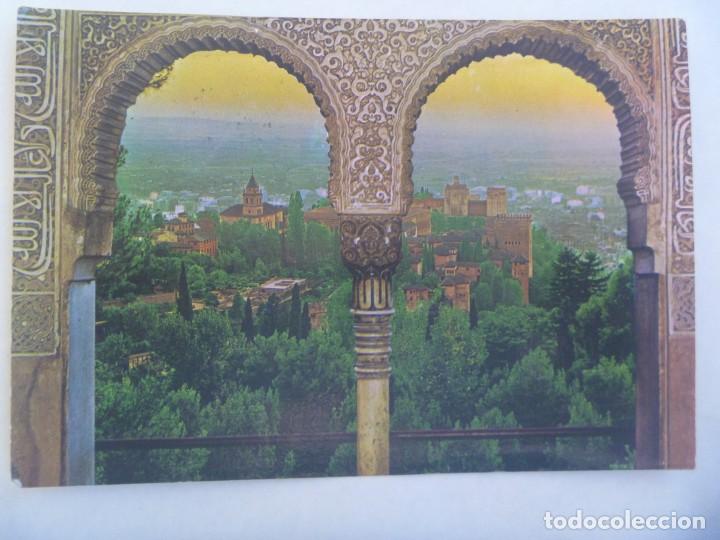 Postales: POSTAL DE GRANADA : LA ALHAMBRA , ATARDECER - Foto 1