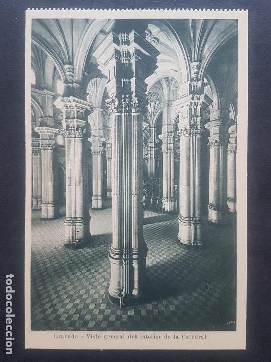 Postales: GRANADA VISTA GENERAL DEL INTERIOR DE LA CATEDRAL - Foto 1