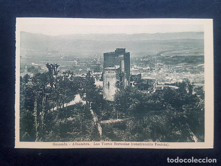Postales: GRANADA ALHAMBRA LAS TORRES BERMEJAS - Foto 1
