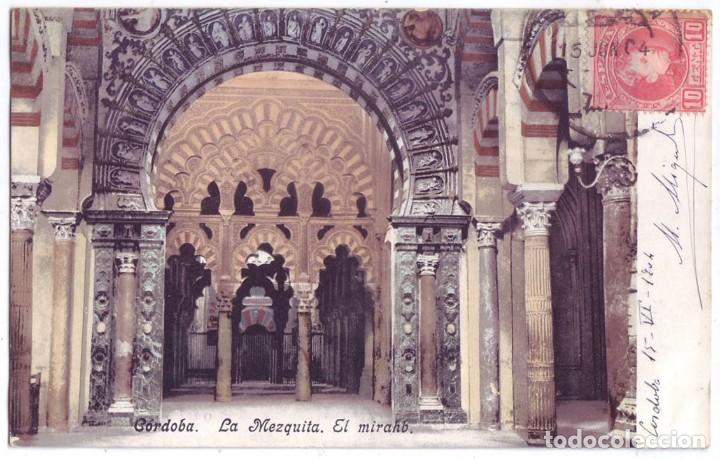 Cartoline: C&oacute;rdoba: La Mezquita. El mirahb. Purger & Co. Sin dividir. Circulada (Anterior 1905)