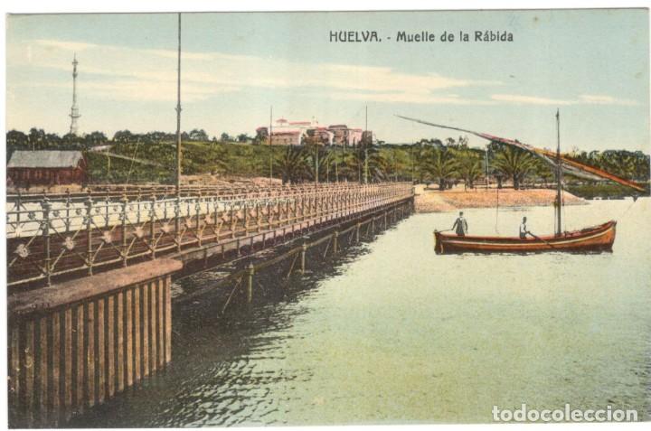 Postales: HUELVA. MUELLE DE LA R&Aacute;BIDA. sin circular. - Foto 1