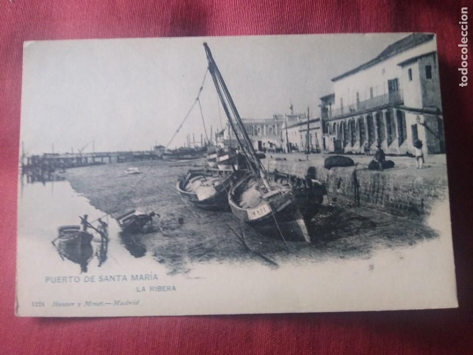 Postales: Puerto de Santa Mar&iacute;a. La Ribera 1224 Hauser y Mener. Serie general.Sin circular