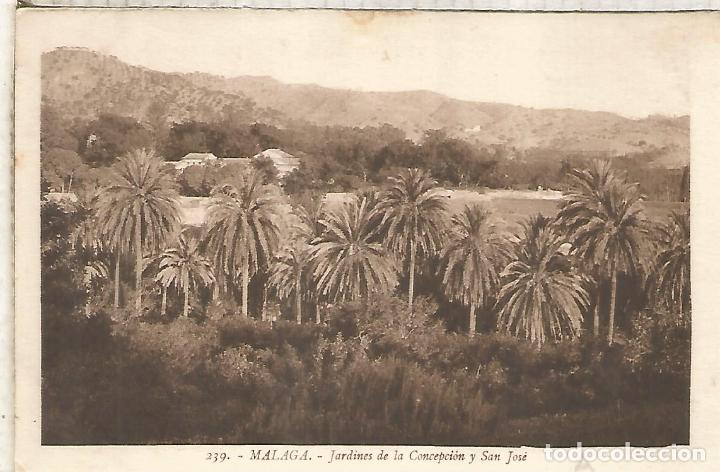Postales: MALAGA JARDINES DE LA CONCEPCION ESCRITA - Foto 1