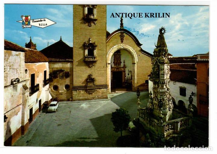 Postales: ECIJA N&ordm; 5197 MONUMENTO VIRGEN DEL VALLE Y PLAZUELA SANTA MARIA / EDI. PERGAMINO