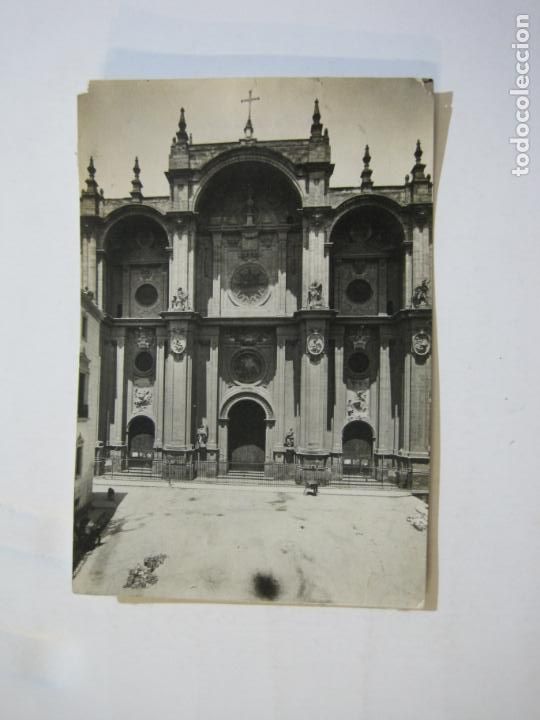 Postales: GRANADA-FACHADA CATEDRAL-FOTOGRAFIA ANTIGUA-(76.078)
