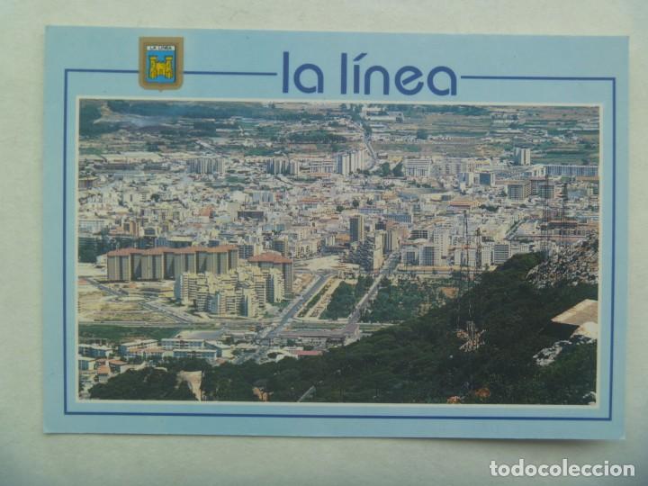 Postales: POSTAL DE LA LINEA ( CADIZ ): VISTA PARCIAL DEL PE&Ntilde;ON DE GIBRALTAR .