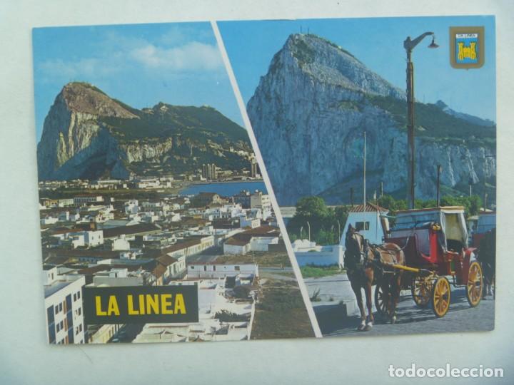 Postales: POSTAL DE LA LINEA ( CADIZ ): VISTA DEL PE&Ntilde;ON DE GIBRALTAR