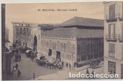 Postales: POSTAL ANTIGUA DE MALAGA. MERCADO CENTRAL P-ANMA-1085