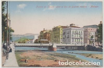 Postales: POSTAL ANTIGUA DE MALAGA. PUENTE TETUAN SOBRE EL RIO GUARDA MEDINA P-ANMA-1089