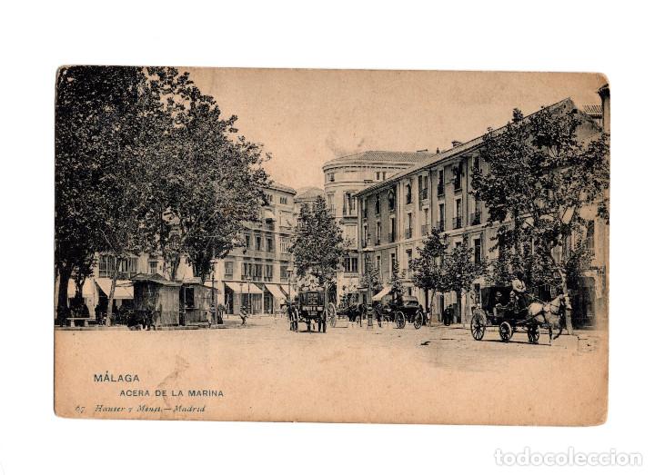 Postales: M&Aacute;LAGA.- ACERA DE LA MARINA. - Foto 1