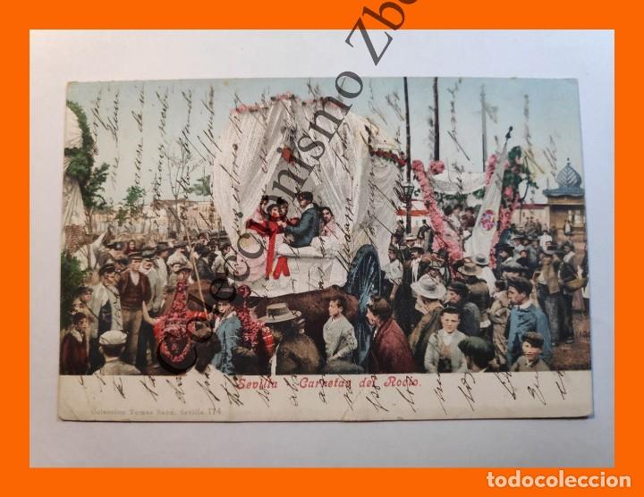 Postales: Tarjeta Postal de Sevilla - Carretas del Rocio (n&ordm; 3469 Purger & Co.)