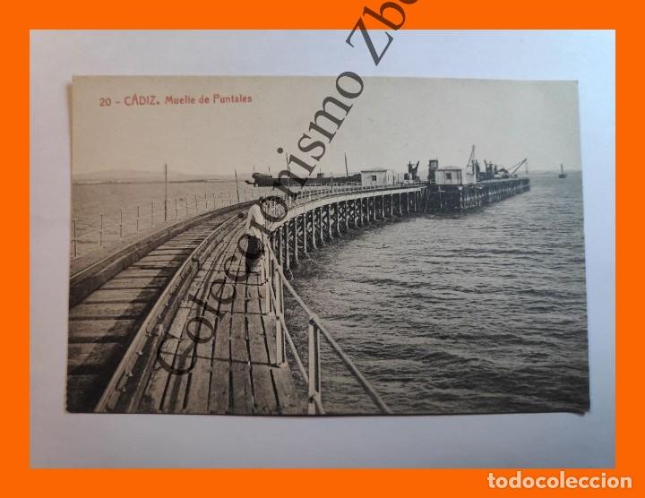 Postales: Tarjeta Postal de Cadiz - Muelle de Puntales (n&ordm; 20 Fototipia Thomas)