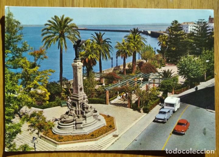 Postales: CADIZ - ALAMEDA MARQUES DE COMILLAS - coche con caravana