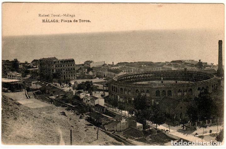 Postales: BONITA POSTAL - MALAGA - PLAZA DE TOROS - RAFAEL TOVAL