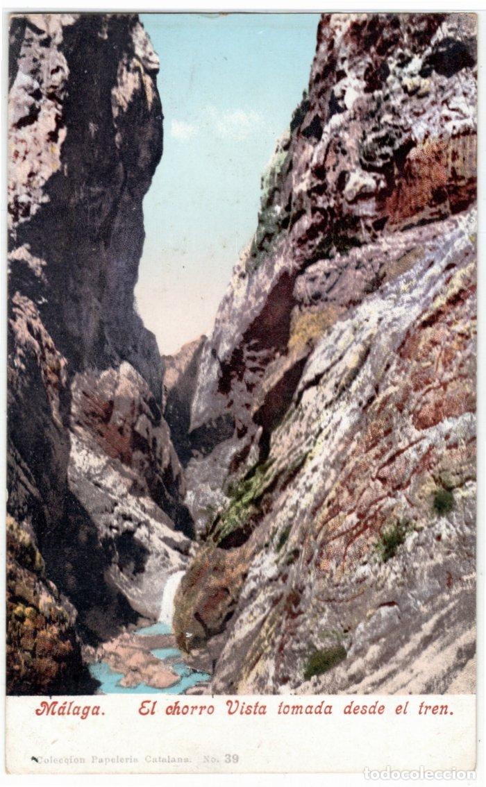 Postales: PRECIOSA POSTAL - MALAGA - EL CHORRO - VISTA TOMADA DESDE EL TREN - COLECC. PAPELERIA CATALANA N&ordm;.39
