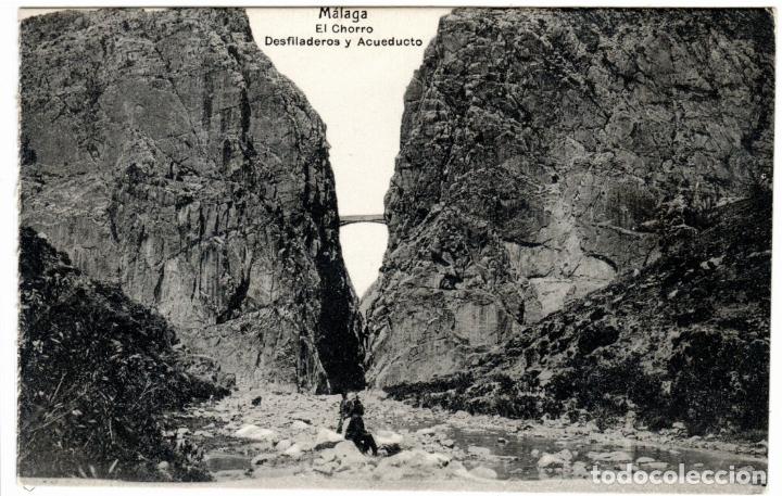 Postales: BONITA POSTAL - MALAGA - EL CHORRO - DESFILADERO Y ACUEDUCTO - ED. DOMINGO DEL RIO