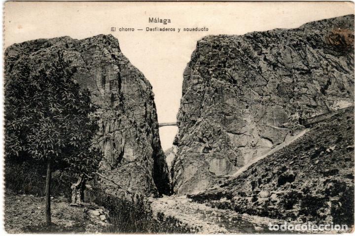 Postales: BONITA POSTAL - MALAGA - EL CHORRO - DESFILADERO Y ACUEDUCTO - ED. DOMINGO DEL RIO