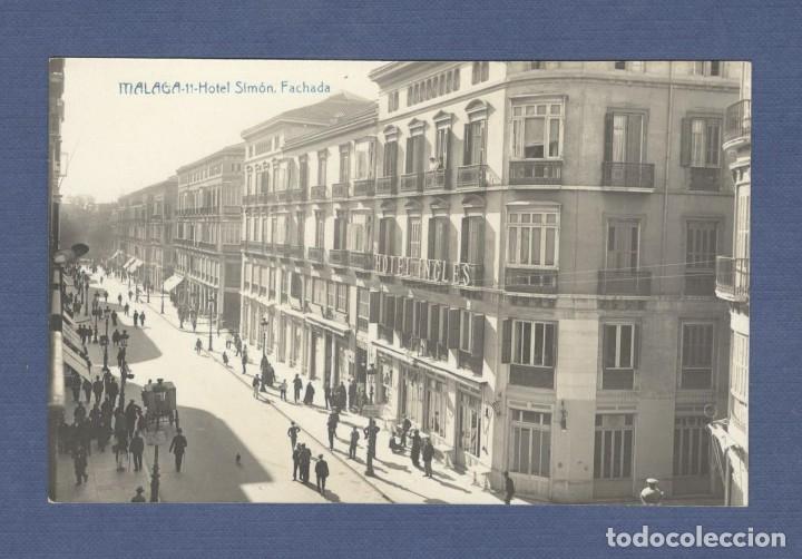 Postcards: TARJETA POSTAL: MALAGA. 11. HOTEL SIM&Oacute;N, FACHADA - FOTO A. FABERT - EDIC. HOTEL SIM&Oacute;N - SIN CIRCULAR
