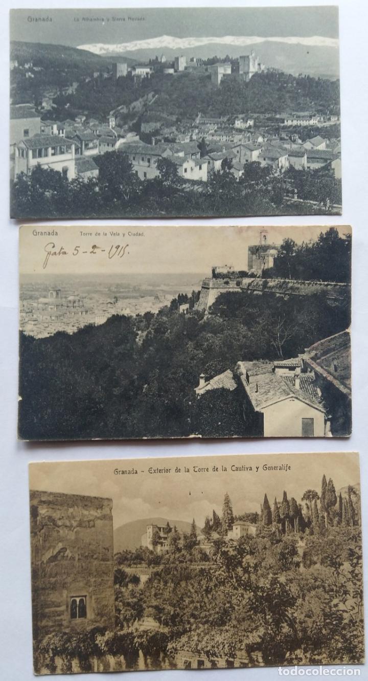 Postales: GRANADA LOTE 3 POSTALES - Foto 1