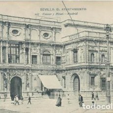 Postales: POSTAL SEVILLA EL AYUNTAMIENTO ED. HAUSER Y MENET N° 227 SIN DIVIDIR