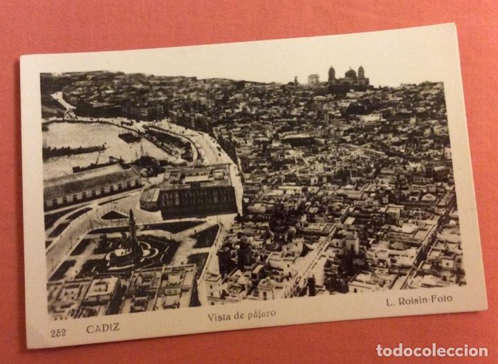 Postales: POSTAL 232. CADIZ. VISTA DE PAJARO. L. ROISIN FOTO. ESCRITA 1954