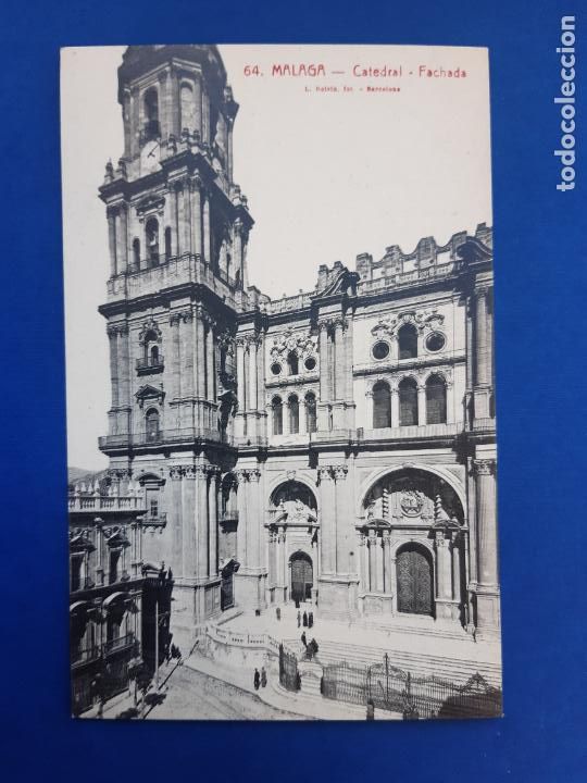 Postales: ANTIGUA TARJETA POSTAL MALAGA CATEDRAL FACHADA ROISIN SIN CIRCULAR